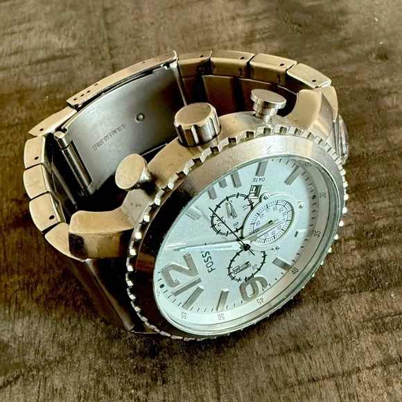 Fossil | Accessories | Fossil Silver Chronograph Watch With  display picture 3